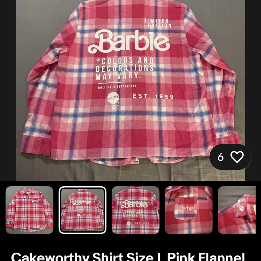 Cakeworthy Women's Pink Plaid Button Down Shirt